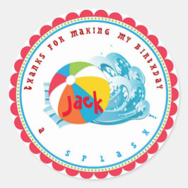 Adesivo Redondo Piscina Party Beach Bailkers