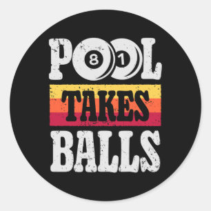 Adesivo Redondo Piscina Toma Billiards Engraçados Jogador 8 Oferta