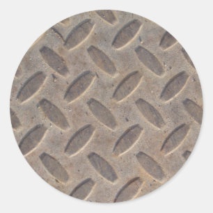 Adesivo Redondo Piso de aço da placa do diamante