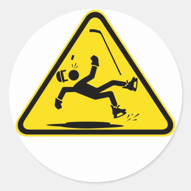 Adesivo Redondo Piso Mojado Helmet Sticker (Frente)