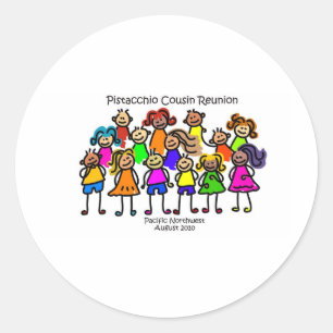 Adesivo Redondo Pistacchio Reunion Sticker