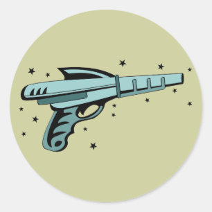 Adesivo Redondo Pistola laser Star Ray Gun