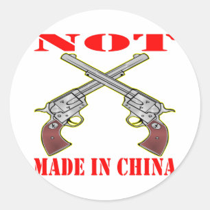 Adesivo Redondo Pistolas Não Fabricadas Na China