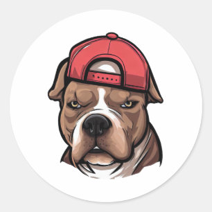 Adesivo Redondo Pitbull Bloods