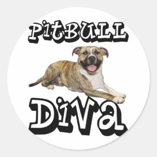 Adesivo Redondo PitBull DIVA - Tigre