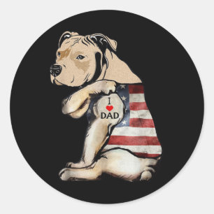 Adesivo Redondo Pitbull Eu Adoro Dia de os pais De Tatuagem De Pai