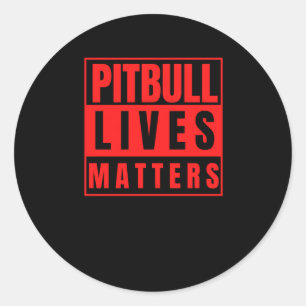 Adesivo Redondo Pitbull Livres - Pitbull Stuff Dog Lover Sticker