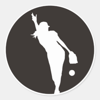 Adesivo Redondo Pitcher Círculo de Softball