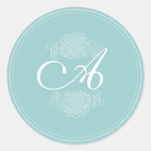 Adesivo Redondo PixDezine DIY monograma+cor/rolos fancy