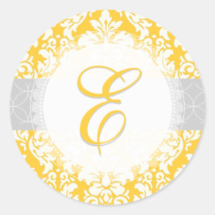 Adesivo Redondo PixDezine versailles cores damask/monograma/diy