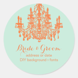 Adesivo Redondo PixDezines, celosia, candelabro laranja