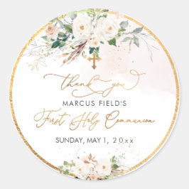 Adesivo Redondo PixDezines Cores d'água pinceladas rosas