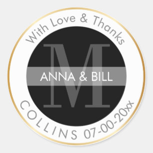 Adesivo Redondo PixDezines DIY Color/Black/Obrigado