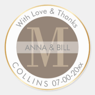 Adesivo Redondo PixDezines DIY Cor/Cocoa/Obrigado