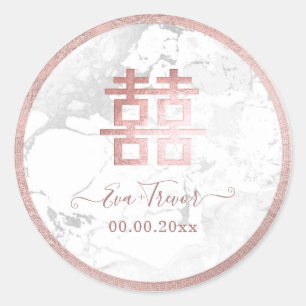 Adesivo Redondo PixDezines dupla felicidade rosa dourada