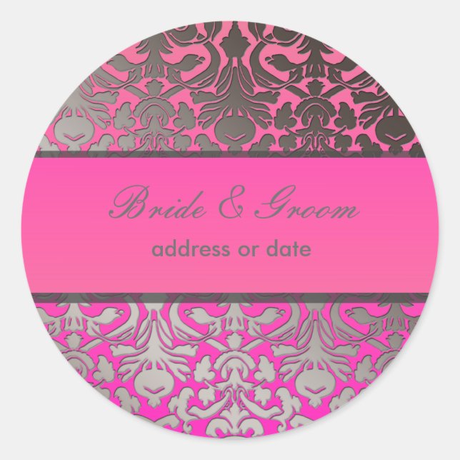 Adesivo Redondo PixDezines Flora Damask (Frente)
