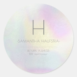 Adesivo Redondo PixDezines Monogramas Folha de Faux