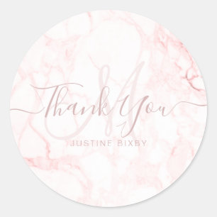 Adesivo Redondo PixDEzines Monogramas - Marble Espelho Elegante Ob