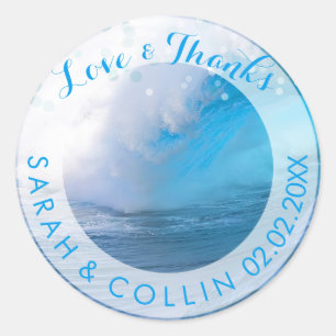 Adesivo Redondo PixDezines rasgou ondas de curvas/fontes DIY