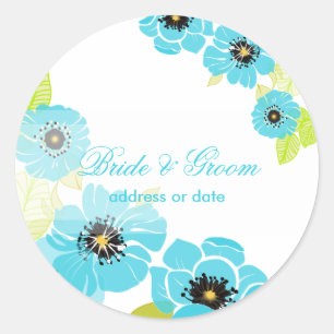 Adesivo Redondo PixDezines Retro Poppies Vintage Damask