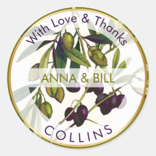 Adesivo Redondo PixDezines Vintage Azeites Botânicas/Faça Você 