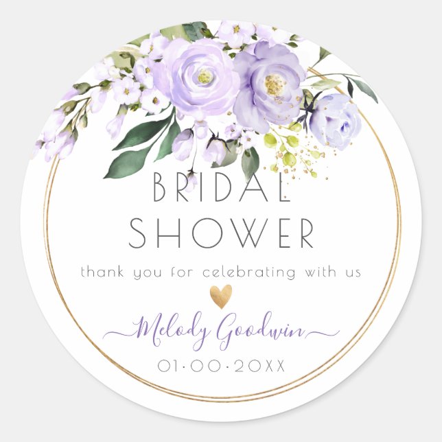 Adesivo Redondo PixDezines Watercolor Rosas (Frente)