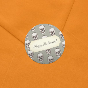 Adesivo Redondo Pixel Art Gothic Spooky Patterno