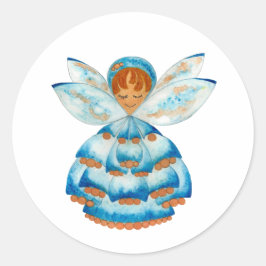 Adesivo Redondo Pixie Sticker Azul