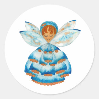 Adesivo Redondo Pixie Sticker Azul