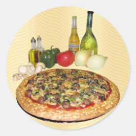 Adesivo Redondo Pizza