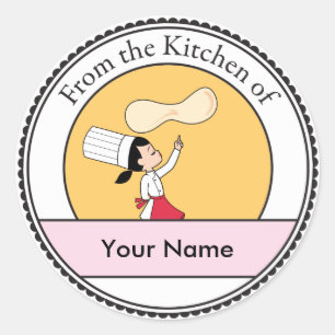 Adesivo Redondo Pizza Chef Art