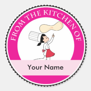 Adesivo Redondo Pizza Chef Art