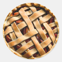 Adesivo Redondo Pizza com torta de Rico