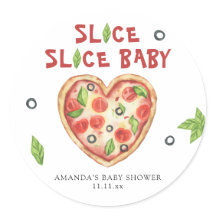 pizza coração aquarela baby shower