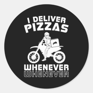 Adesivo Redondo Pizza de Camada Supermoto Mx Motocross Dirt