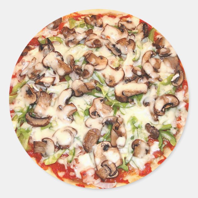 Adesivo Redondo Pizza de Disco Profundo h Stickers (Frente)