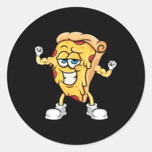 Adesivo Redondo Pizza de Fisiculturismo Disco Treino de Aptidão Fí