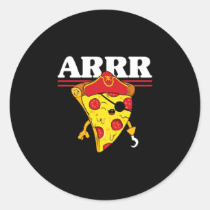 Adesivo Redondo pizza de menino pequeno bucaneiro corsário cariben