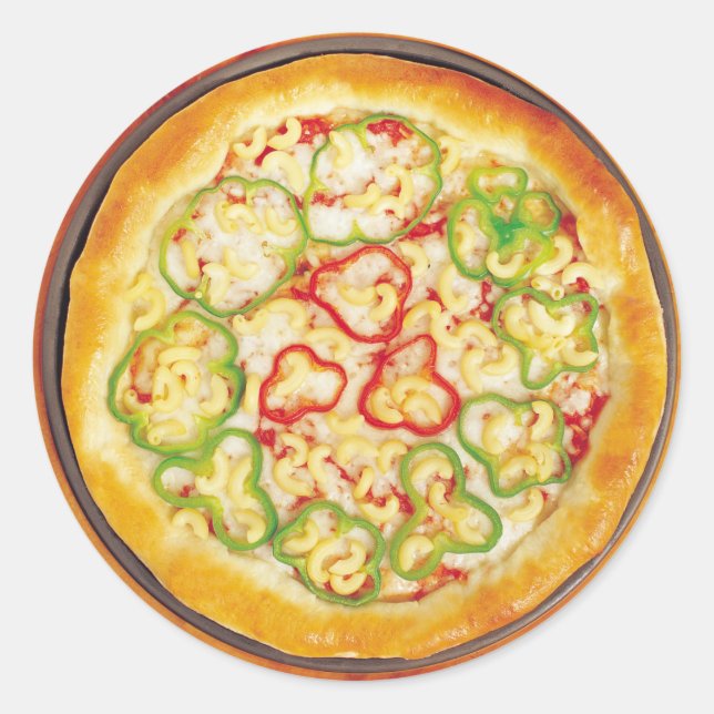 Adesivo Redondo Pizza De Pimento (Frente)