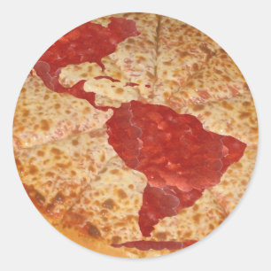 Adesivo Redondo Pizza do mundo