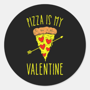 Adesivo Redondo Pizza É Meu Namorado Citação Dia Dos Namorados Hom