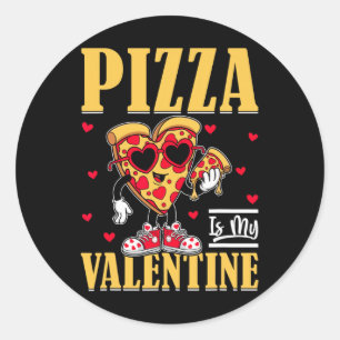 Adesivo Redondo Pizza É Meu Namorado Dia Dos Namorados Engraçado M