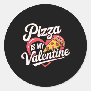Adesivo Redondo Pizza É Meu Namorados Dia de os namorados Foodie