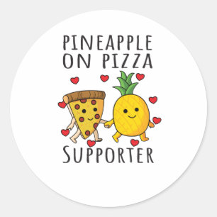 Adesivo Redondo Pizza Hawaii Pineapple Pizza Comida