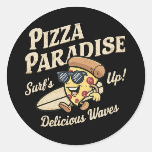 Adesivo Redondo Pizza Paradise