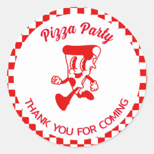 Adesivo Redondo Pizza Party Round Sticker