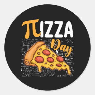 Adesivo Redondo Pizza Pi Day Matemática Amantes