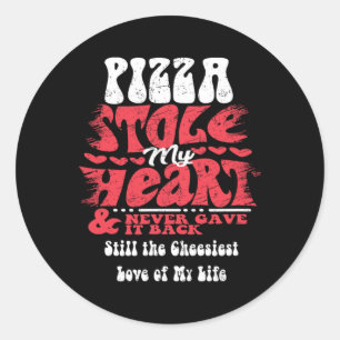 Adesivo Redondo Pizza Roubou Meu Coração ~ Dia dos Namorados Engra