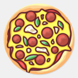 Adesivo Redondo Pizza Round Sticker