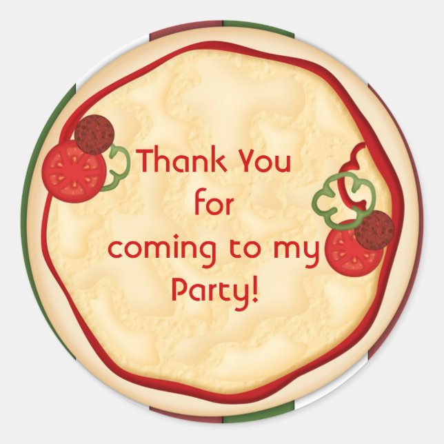 Adesivo Redondo Pizza Sticker (Frente)